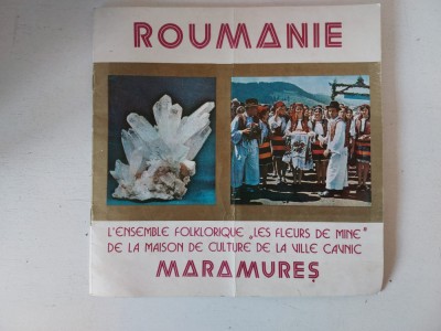 Brosura Ansamblul Folcloric Flori de Mina Cavnic Maramures - anii 80 foto