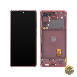 Display cu Touchscreen Samsung Galaxy S20 FE 5G G781 cu Rama Rosu Service Pack GH82-24214E