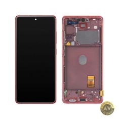 Display cu Touchscreen Samsung Galaxy S20 FE 5G G781 cu Rama Rosu Service Pack GH82-24214E
