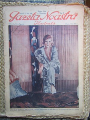 GAZETA NOASTRA ILUSTRATA , ANUL II , NO. 68 , EDITIE INTERBELICA foto