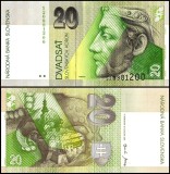 !!! SLOVACIA - 20 COROANE 2001 - P 20 e - UNC