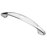 Cumpara ieftin Maner pentru mobila, din metal cu plastic, OZS-2077, lungime 120 mm, distanta gauri 96 mm, crom mat