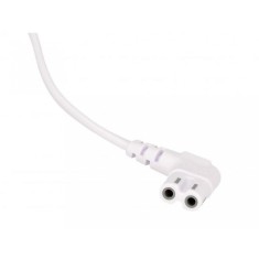 Cablu de alimentare pentru TV cu conectori cotiti, 1.5 metri, 2.5A, alb