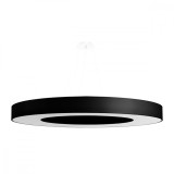 Lustar Saturn Negru Din Material Textil/Pvc/Otel Cu 8 Becuri Rotunde Minimalist De Interior
