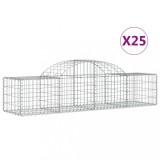 Cumpara ieftin Cosuri gabion arcuite 25 buc, 200x50x40/60 cm, fier galvanizat
