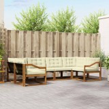 vidaXL Set de canapele de exterior cu pernă 6 pcs Natural și Crem 3369801