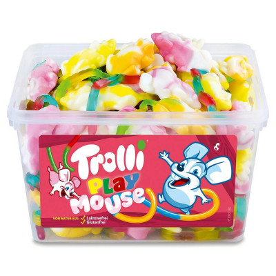 Set 75 Jeleuri de Fructe Trolli, Forma de Soricei, 1200 g foto