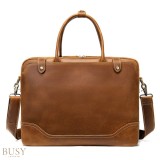 Geanta piele laptop 15.6 inch business Patrik Busy Lady &amp; Gentleman maro