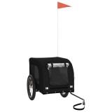 Cumpara ieftin Remorca bicicleta animale companie, negru, textil oxford/fier