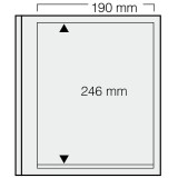 Set 5 folii pentru timbre, D-Blank 620PA, cu 1 buzunar de 246 x 190 mm