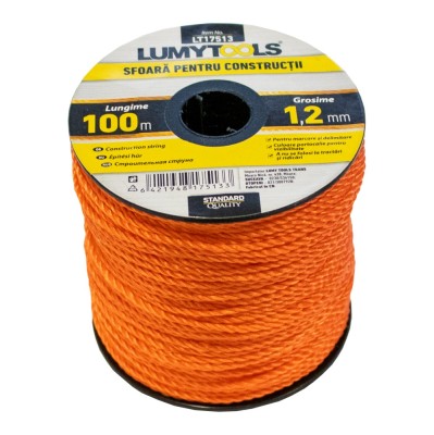 Sfoara pentru constructii, din polipropilena, Lumytools LT17513, 100 m, 1.2 mm foto