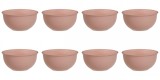 Set boluri, 8 piese, 500 ml, Plastic, Nude