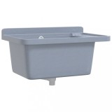 Cumpara ieftin Chiuveta lavoar pentru montare pe perete gri 60x40x28 cm rasina