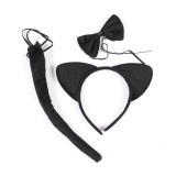 Set costum pisica cu bentita, coada si papion