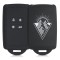Husa Cheie Auto pentru Renault / Dacia - 4 Butoane - Keyless Go, kwmobile, Silicon, Negru / Alb, 49769.25
