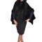 Jacheta tip poncho,culoare negru