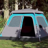 Cort de camping cupola 4 persoane, setare rapida, albastru GartenMobel Dekor, vidaXL