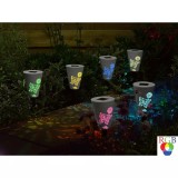 Cumpara ieftin Lampa solara LED fluture H 34 cm