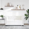 VidaXL Canapea Chesterfield cu 2 locuri, piele artificială, alb 242371