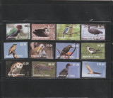 Tonga 2012-Fauna,Pasari,serie 12 valori,fara bordura exterioara,MNH, Nestampilat