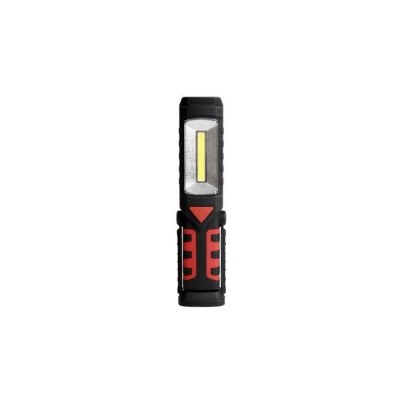 Lanterna portabila LED, 3W COB, acumulator 1200mAh, IPX2, carlig rotativ, magnet, ABS si cauciuc foto
