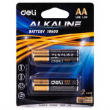 Set 2 Baterii Alcaline Deli R6, AA, Baterii Deli AA, Baterii AA, Set Baterii AA, Set Baterii R6, Baterii Tip AA, Baterii pentru Jucarii, Baterii pentr