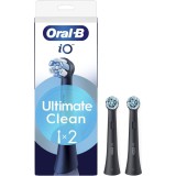 Rezerve periuta de dinti Oral-B iO Ultimate Clean,compatibile doar cu seria iO, Negru, 2 buc
