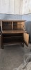 Secretar birou maro lemn masiv vintage, birou antic cu sertare, mobilier birou clasic
