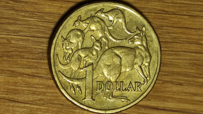 Australia - moneda de colectie exotica - 1 dolar dollar 2006 -canguri- superba ! foto