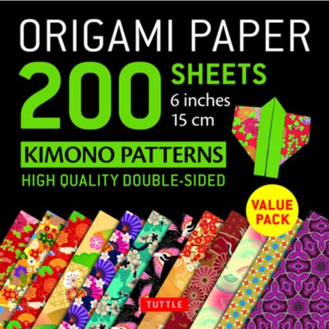 Origami Paper 200 Sheets Kimono Patterns 6&quot;&quot; (15 CM): Tuttle Origami Paper: High-Quality Double-Sided Origami Sheets Printed with 12 Patterns: Instruc