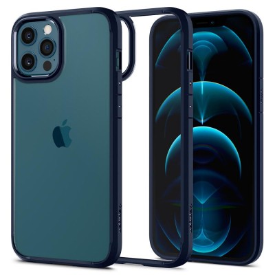 Husa Plastic - TPU Spigen ULTRA HYBRID pentru Apple iPhone 12 Pro Max, Bleumarin ACS02248 foto