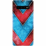 Husa silicon pentru Samsung Galaxy S10 Plus, Blue And Red Abstract