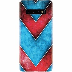 Husa silicon pentru Samsung Galaxy S10 Plus, Blue And Red Abstract foto