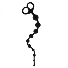 Bile Anale Long Anal Beads, Silicon, Negru, Mokko Toys, Simply Fun