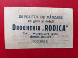 Bucuresti reclama Drogheria Rodica / apr.8x5 cm