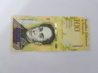 Venezuela 100 Bolivares 2017 Noua foto