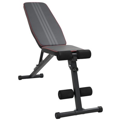 vidaXL Bancă de greutăți Manual Negru 131 x 41 x 110 cm Oțel foto