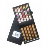 Set Cadou 5 Perechi Betisoare Chinezesti Lemn Lacuit J018