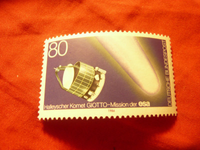 Serie 1 valoare RFG 1986 Cosmos- Cometa Halley si Misiunea Giotto foto