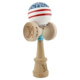 Kendama X Originala CHICANOS, Profesionala, Cyrax, Cupe Mari KING SIZE V3, Super Sticky, Gaura in Baza, Rulment Metalic, din lemn 18 cm, Ata 55 cm, Al