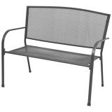 Gossi banca de gradina, antracit, 108 cm, otel si plasa