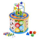 Cub activitati educative copii, 8 in 1, ceas, labirinturi, abac, forme, ProCart