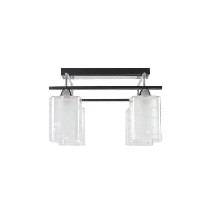 Lustra Niege Crom+Negru+Alb 4xE27 60W
