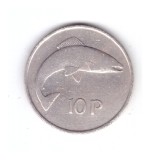 Moneda Irlanda 10 pence 1974, stare buna, curata