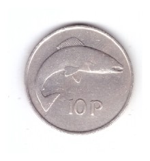 Moneda Irlanda 10 pence 1974, stare buna, curata
