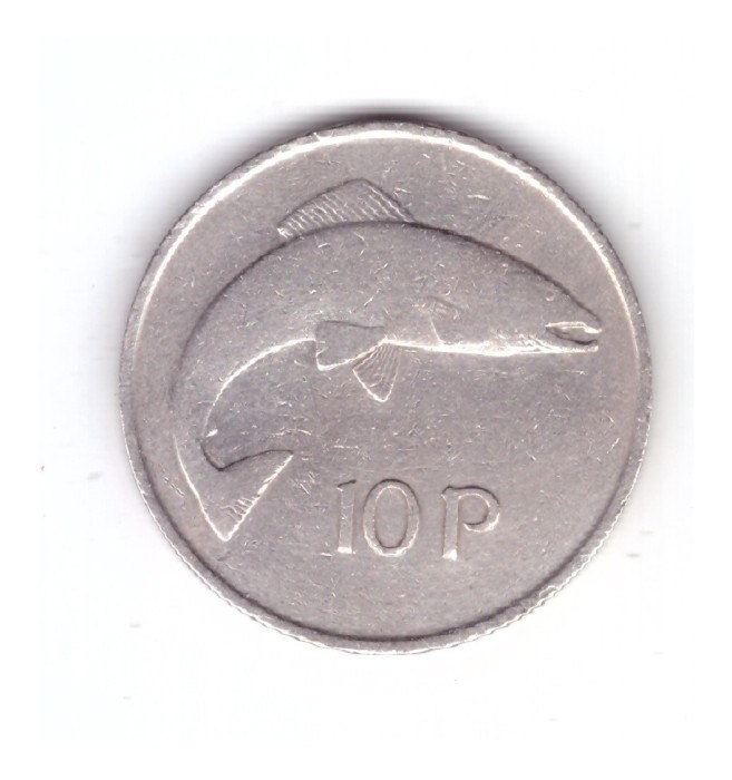 Moneda Irlanda 10 pence 1974, stare buna, curata