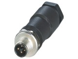Conector M12 mufă, 4 pini, drept, IP67, terminal cu şurub
