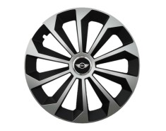 Set 4 capace roti Fame Gri-Negru cu inel R14, pentru gama auto Mini foto