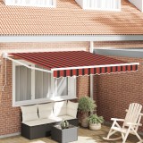 vidaXL Marchiză manuală retractabilă portocalie și maro 350x250 cm
