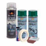 Kit complet reparatie si vopsire jante culoare Verde Metalizat, V2 AVX-KVJ-VV2